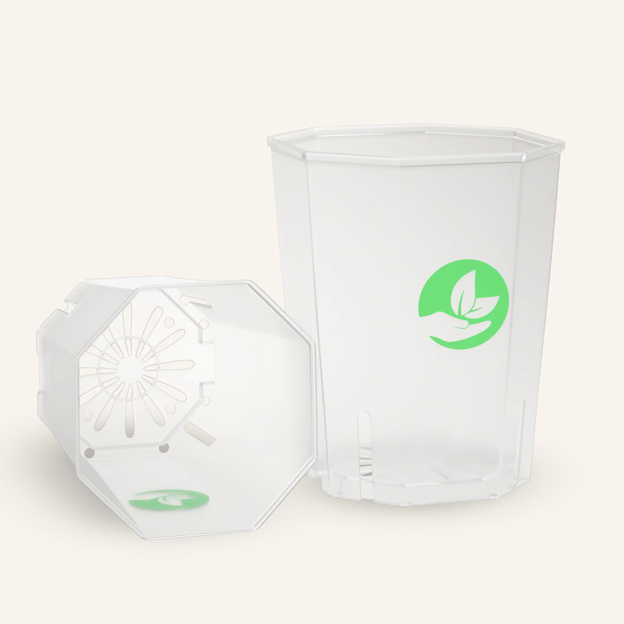 Square Clear Plant Pots - Image 15