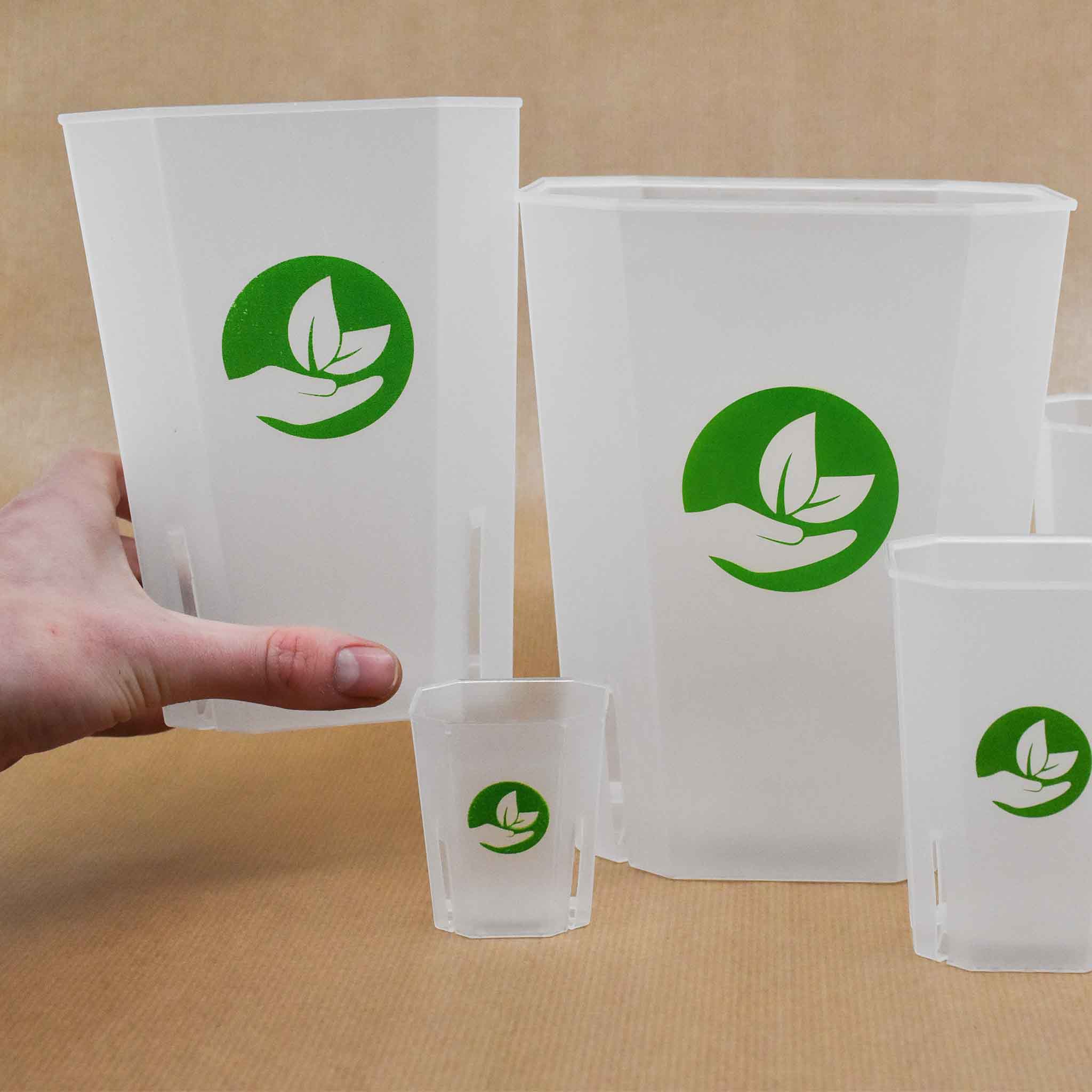 Square Clear Plant Pots - Image 5