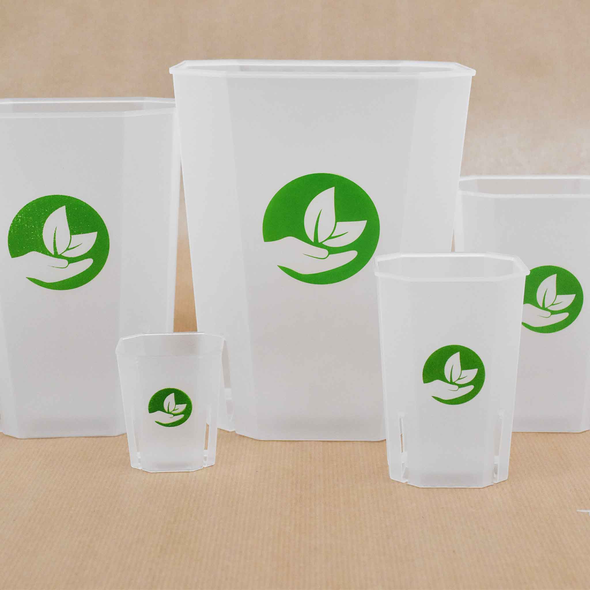 Square Clear Plant Pots - Image 8